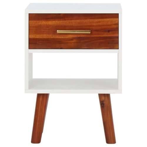 Noćni ormarić od masivnog bagremovog drva 40 x 30 x 57 cm - 1 Cijena
