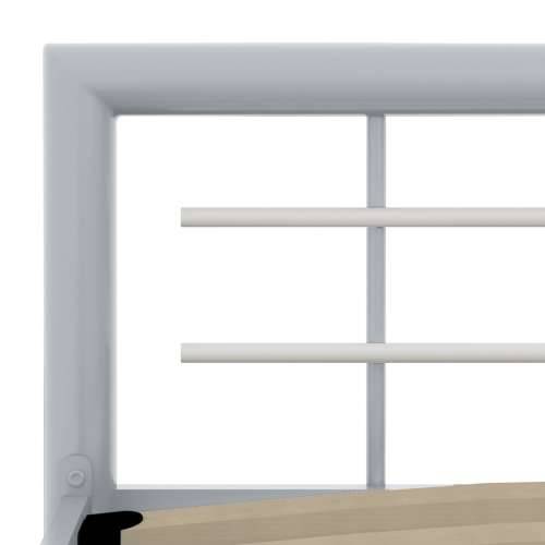 Okvir za krevet sivo-bijeli metalni 100 x 200 cm Cijena