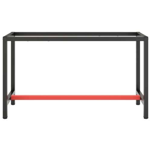 Okvir za radni stol mat crni i mat crveni 140x50x79 cm metalni - 140 x 50 x 79 cm 1 s 1 šipkom Cijena