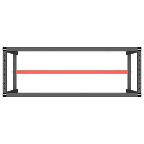 Okvir za radni stol mat crni i mat crveni 140x50x79 cm metalni - 140 x 50 x 79 cm 1 s 1 šipkom Cijena