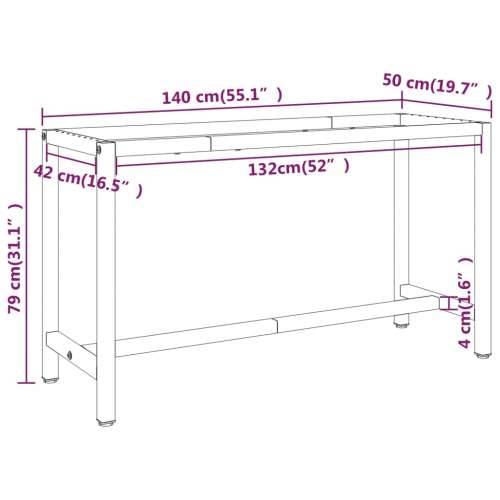 Okvir za radni stol mat crni i mat crveni 140x50x79 cm metalni - 140 x 50 x 79 cm 1 s 1 šipkom Cijena