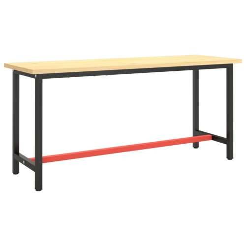 Okvir za radni stol mat crni i mat crveni 170x50x79 cm metalni Cijena