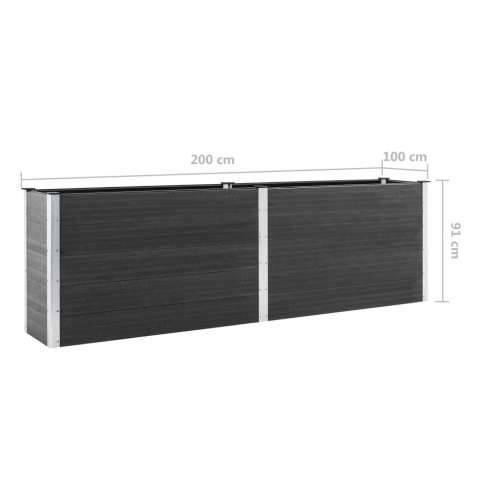 Povišena gredica - Vrtna gredica 200 x 100 x 91 cm WPC siva - 200 x 100 x 91 cm 1 Cijena