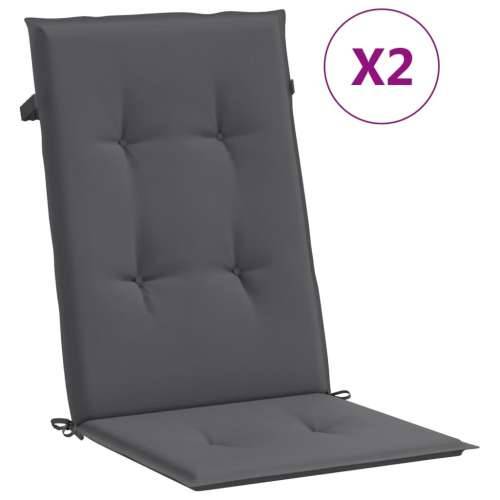 Vrtni jastuci za stolice 2 kom antracit 120x50x3 cm od tkanine Cijena