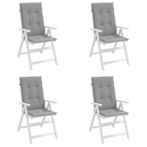 Jastuci za vrtne stolice 4 kom sivi 120 x 50 x 3 cm od tkanine Cijena
