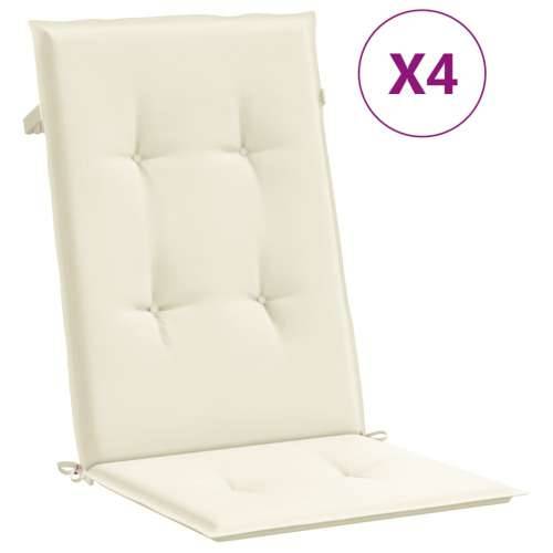 Jastuci za vrtne stolice 4 kom krem 120 x 50 x 3 cm od tkanine Cijena