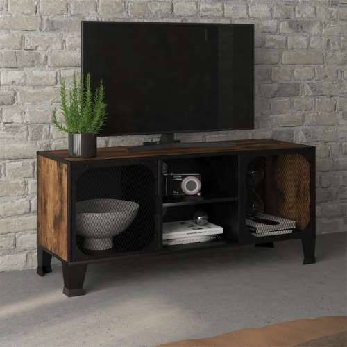 TV ormarić rustični smeđi 105 x 36 x 47 cm od metala i MDF-a - rustikalnosmeđa 1 Cijena