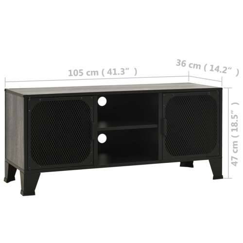 TV ormarić sivi 105 x 36 x 47 cm od metala i MDF-a - Siva 1 Cijena