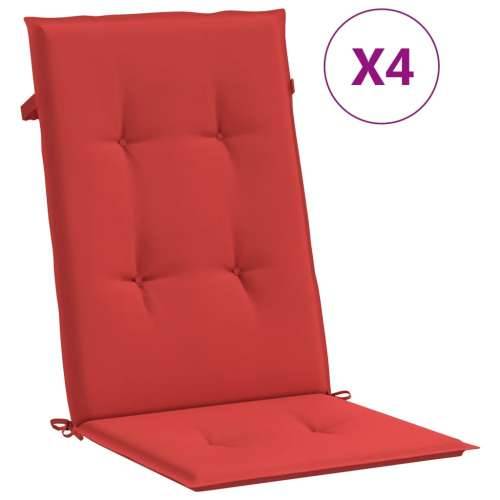 Jastuci za vrtne stolice 4 kom crveni 120x50x3 cm od tkanine Cijena
