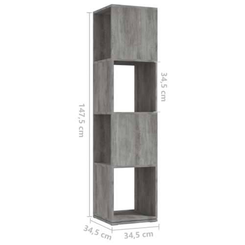 Rotirajući ormarić siva boja betona 34,5x34,5x75,5 cm iverica Cijena