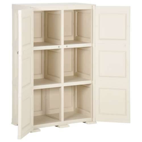 Plastični ormarić 79 x 43 x 125 cm izgled drva boja vanilije Krema 79 x 43 x 125 cm 1 Cijena