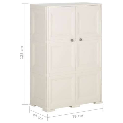 Plastični ormarić 79 x 43 x 125 cm izgled drva boja vanilije Krema 79 x 43 x 125 cm 1 Cijena