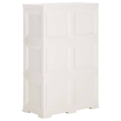 Plastični ormarić 79 x 43 x 125 cm izgled drva angora bijeli - Bijela 79 x 43 x 125 cm 1 Cijena