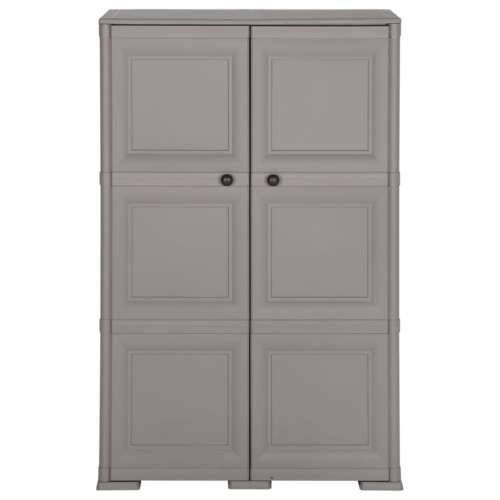 Plastični ormarić 79 x 43 x 125 cm drveni dizajn sivi Siva 79 x 43 x 125 cm 1 Cijena