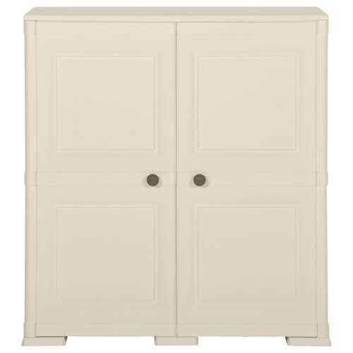 Plastični ormarić 79 x 43 x 85,5 cm izgled drva boja vanilije - Krema 79 x 43 x 85.5 cm 1 Cijena