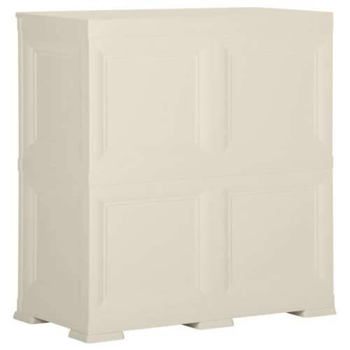 Plastični ormarić 79 x 43 x 85,5 cm izgled drva boja vanilije - Krema 79 x 43 x 85.5 cm 1 Cijena