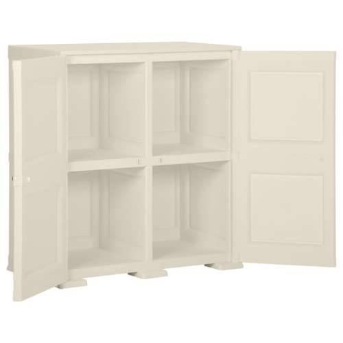 Plastični ormarić 79 x 43 x 85,5 cm izgled drva boja vanilije - Krema 79 x 43 x 85.5 cm 1 Cijena