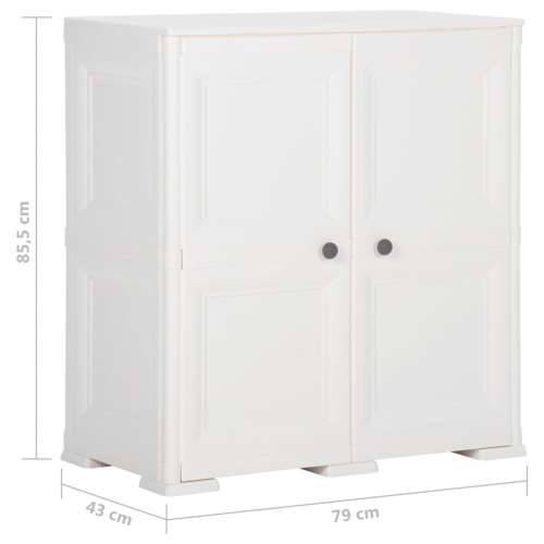 Plastični ormarić 79 x 43 x 85,5 cm izgled drva angora bijeli - Bijela 79 x 43 x 85.5 cm 1 Cijena