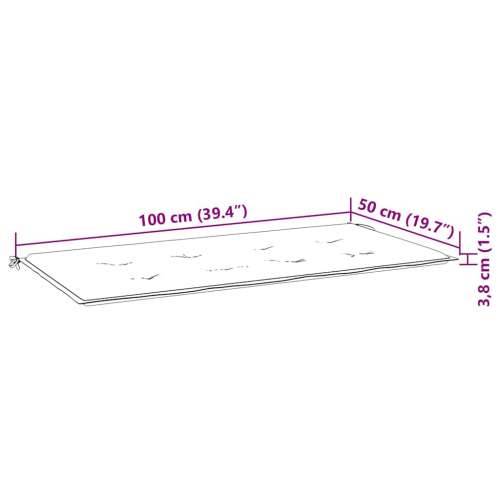 Jastuk za vrtnu klupu sivi 100x50x4 cm od tkanine Oxford - Siva 100 x 50 x 3 cm 1 Cijena