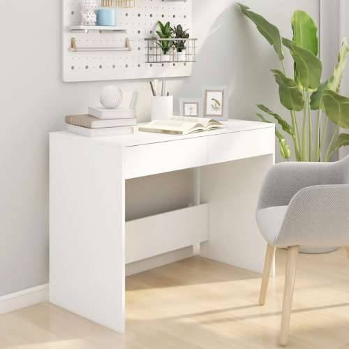 Radni stol bijeli 101x50x76,5 cm od konstruiranog drva - Bijela Cijena