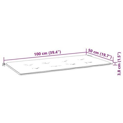 Jastuk za vrtnu klupu krem 100x50x4 cm od tkanine Oxford - Krema 100 x 50 x 3 cm 1 Cijena
