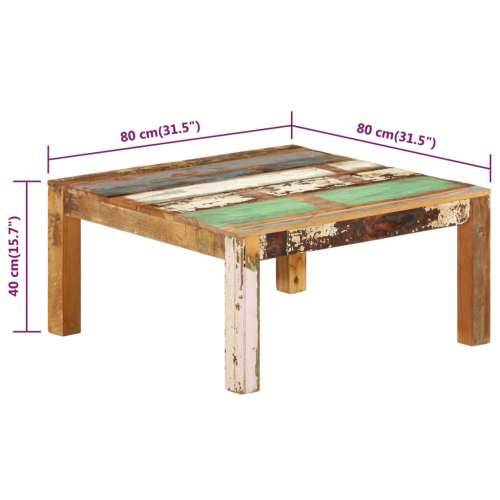 Stolić za kavu 80 x 80 x 40 cm od masivnog obnovljenog drva - 80 x 80 x 40 cm 1 masivno obnovljeno drvo Cijena