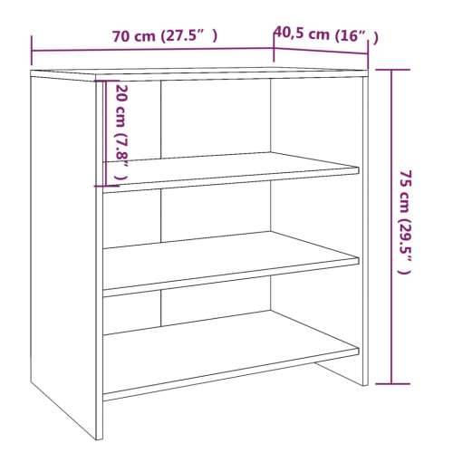 Komoda bijela 70x40,5x75 cm od konstruiranog drva - Bijela 1 Cijena