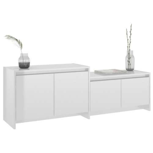 TV ormarić sjajni bijeli 146,5 x 35 x 50 cm konstruirano drvo - Visoko sjajno bijela 1 Cijena