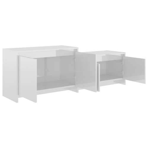 TV ormarić sjajni bijeli 146,5 x 35 x 50 cm konstruirano drvo - Visoko sjajno bijela 1 Cijena
