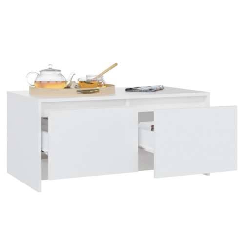 Stolić za kavu bijeli 90 x 50 x 41,5 cm od konstruiranog drva - Bijela 1 Cijena