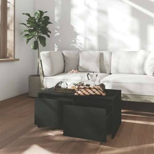 Stolić za kavu crni 90 x 50 x 41,5 cm od konstruiranog drva - Crna 1 Cijena