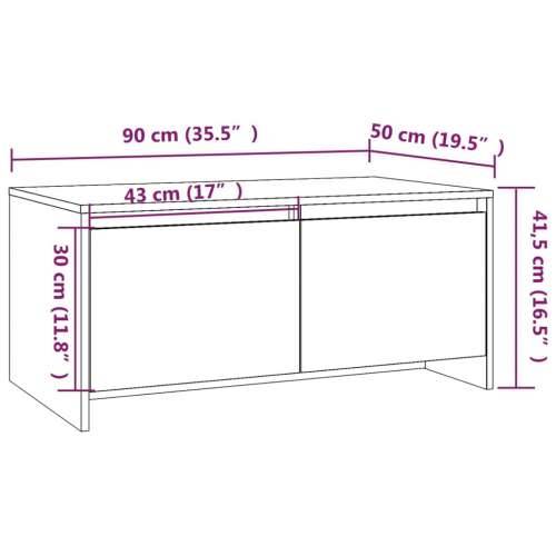 Stolić za kavu crni 90 x 50 x 41,5 cm od konstruiranog drva - Crna 1 Cijena