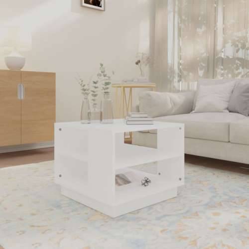 Stolić za kavu bijeli 55 x 55 x 43 cm od konstruiranog drva - Bijela 55 x 55 x 43 cm 1 Cijena