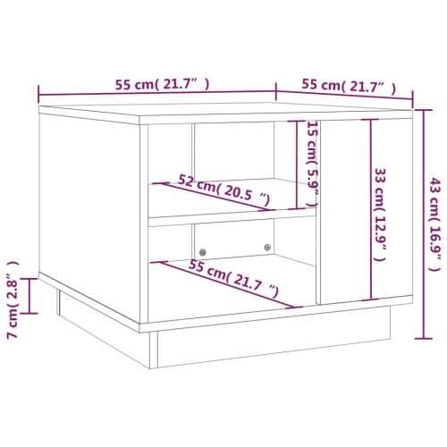 Stolić za kavu boja hrasta sonome 55x55x43 cm konstruirano drvo - sonoma hrast 55 x 55 x 43 cm 1 Cijena