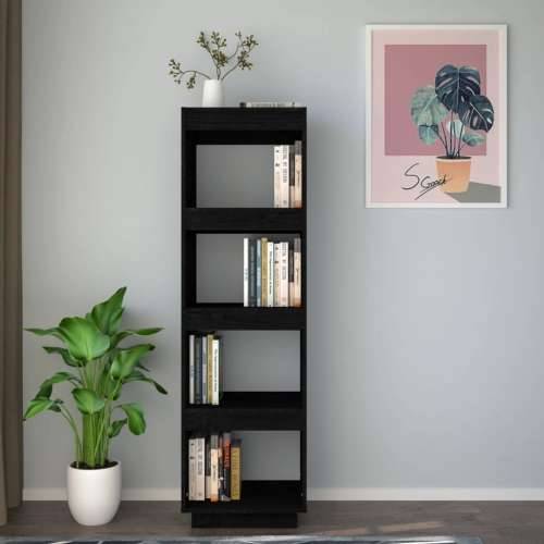 Ormarić za knjige / pregrada crni 40x35x135 cm od borovine - Crna 1 135 cm 40 cm Cijena