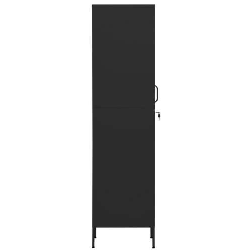 Ormarić s ključem crni 35 x 46 x 180 cm čelični Cijena