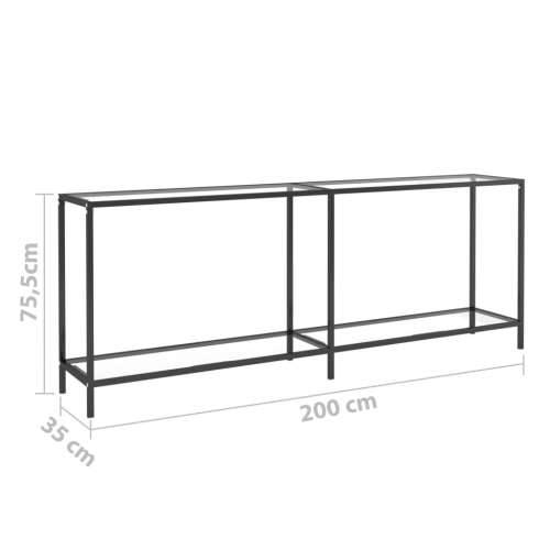 Konzolni stol prozirni 200 x 35 x 75,5 cm od kaljenog stakla - Transparentan 1 200 cm Cijena