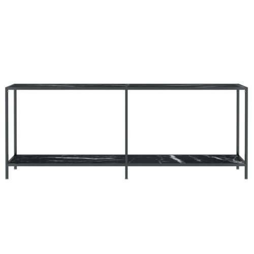 Konzolni stol crni 200 x 35 x 75,5 cm od kaljenog stakla - Crna mramorna 1 200 cm Cijena