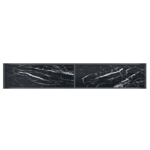 Konzolni stol crni 200 x 35 x 75,5 cm od kaljenog stakla - Crna mramorna 1 200 cm Cijena