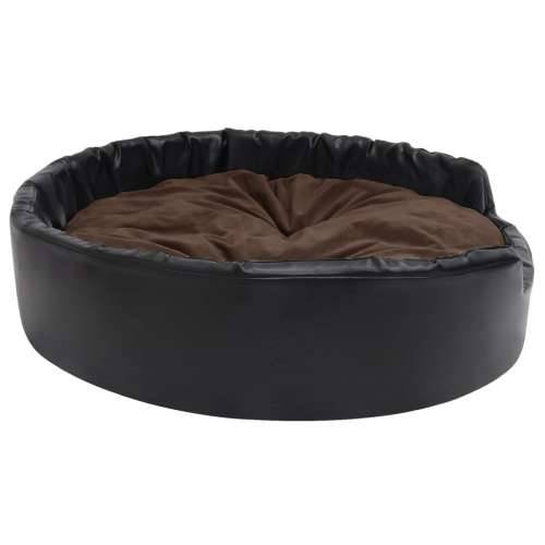Krevet za pse crno-smeđi 99x89x21 cm od pliša i umjetne kože Cijena