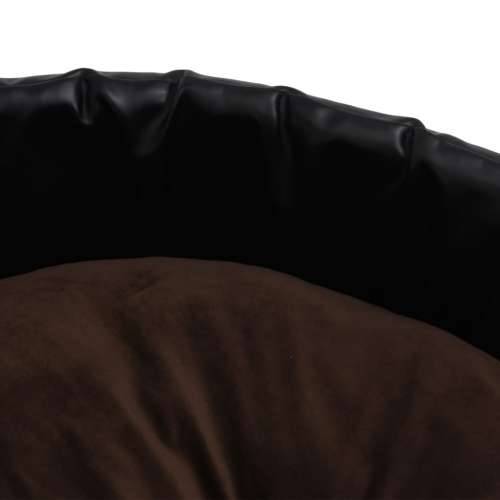 Krevet za pse crno-smeđi 99x89x21 cm od pliša i umjetne kože Cijena