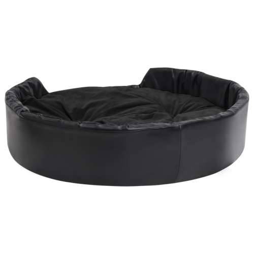 Krevet za pse crni 99 x 89 x 21 cm od pliša i umjetne kože Cijena