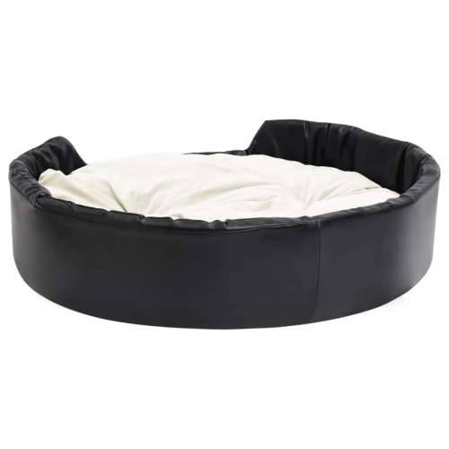 Krevet za pse crni i bež 99 x 89 x 21 cm pliš i umjetna koža Cijena