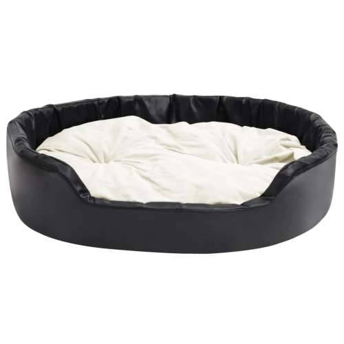 Krevet za pse crni i bež 99 x 89 x 21 cm pliš i umjetna koža - Bež 99 x 89 x 21 cm Cijena