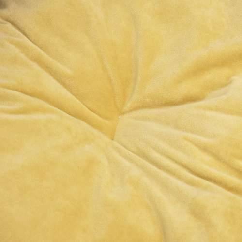 Krevet za pse crno-žuti 99 x 89 x 21 cm od pliša i umjetne kože Cijena