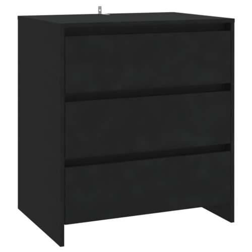 Komoda crna 70 x 41 x 75 cm od konstruiranog drva - Crna 1 Cijena