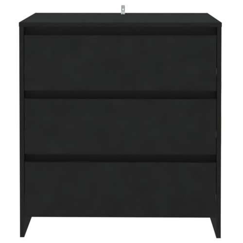 Komoda crna 70 x 41 x 75 cm od konstruiranog drva - Crna 1 Cijena