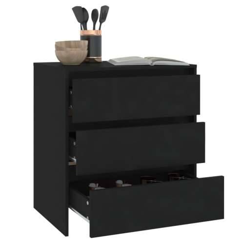 Komoda crna 70 x 41 x 75 cm od konstruiranog drva - Crna 1 Cijena