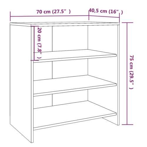 Komoda siva boja betona 70 x 40,5 x 75 cm od konstruiranog drva - Beton siva 1 Cijena