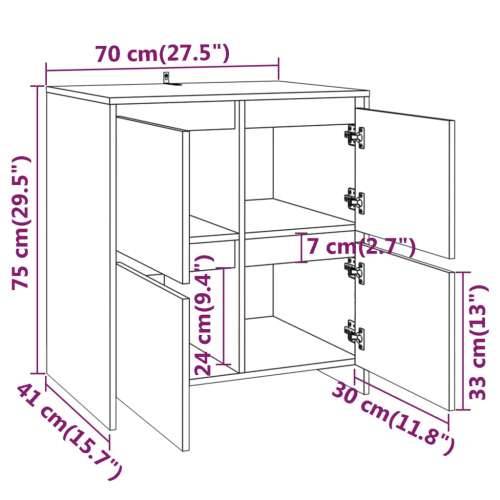Komoda siva boja betona 70x41x75 cm od konstruiranog drva - Beton siva 1 Cijena